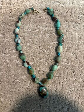 Kenneth Lane Turquoise Stone Beaded Necklace